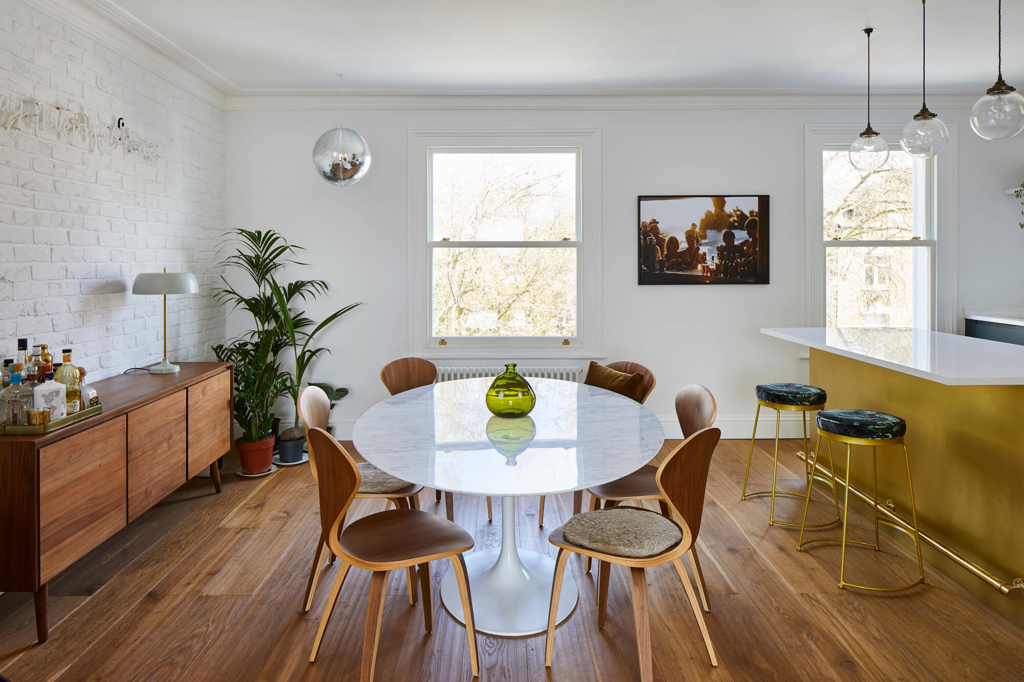 Living room with built-in storage